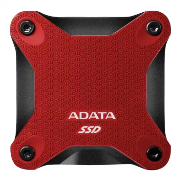 Ārējais SSD ADATA SD620 1 TB, pārnēsājams USB 3.2 Gen 2 (Micro-USB B), lasīšanas ātrums 520 MB/s, rakstīšanas ātrums 460 MB/s, triecienizturīgs, sarkans