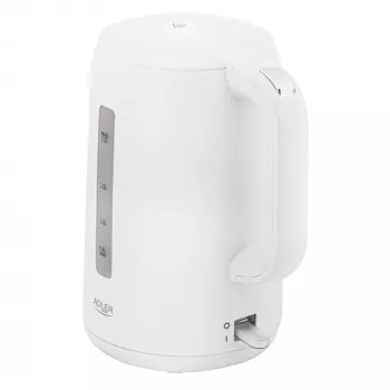 Adler tējkanna | AD 1386 | Elektriskā | 1850 W | 2,2 L | Plastmasa | 360° grozāma pamatne | Balta