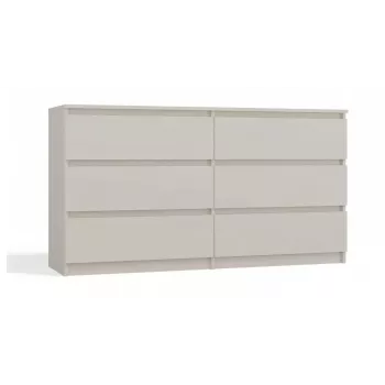 Kumode MALWA M6/140 no top e shop — 6 atvilktnes, 1380×400×750 mm, kašmira lamināts