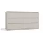Kumode MALWA M6/140 no top e shop — 6 atvilktnes, 1380×400×750 mm, kašmira lamināts