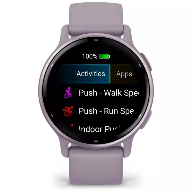 Garmin Vivoactive 5 3.05 cm (1.2) AMOLED digitāls 390 x 390 pikseļi skārienjutīgs ekrāns violets Wi-Fi GPS (satelīts)