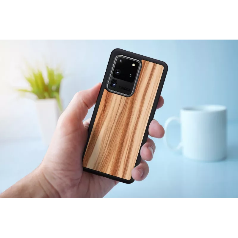 Telefona maciņš man and wood Samsung Galaxy S20 Ultra — kapučīno melns