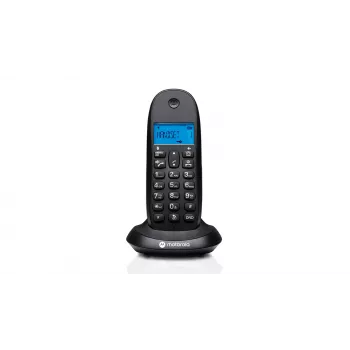 Bezvadu tālrunis Motorola C1001CB Melns — DECT bezvadu klausule ar 1,6 collu displeju