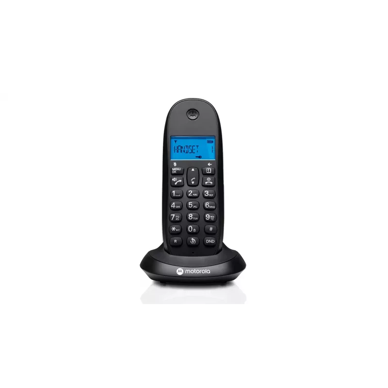 Bezvadu tālrunis Motorola C1001CB Melns — DECT bezvadu klausule ar 1,6 collu displeju