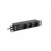Lanberg PDU-03E-0200-BK strāvas sadales bloks (PDU) 3 maiņstrāvas kontaktligzdas 1U melns
