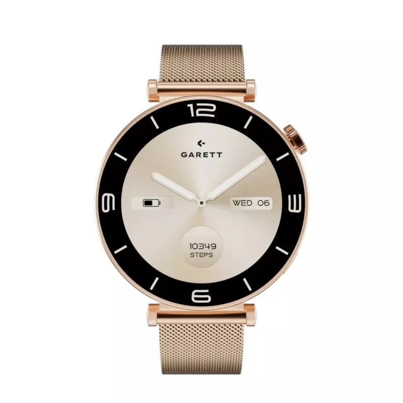 Viedpulkstenis Garett Rose Gold mesh