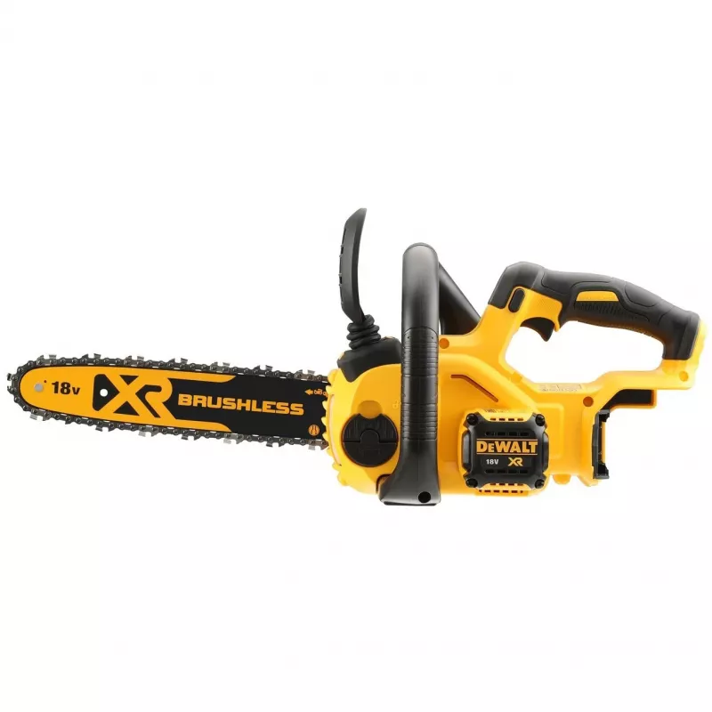 Motorzāģis DeWALT DCM565N-XJ — bezvada, darbināms ar baterijām, 30 cm sliede, 5 Ah baterijas ietilpība, 0,14 l eļļas tvertne