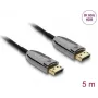 DELOCK aktīvais optiskais kabelis DisplayPort 2.1, 8K, 60 Hz, 40 Gbps, 5 m