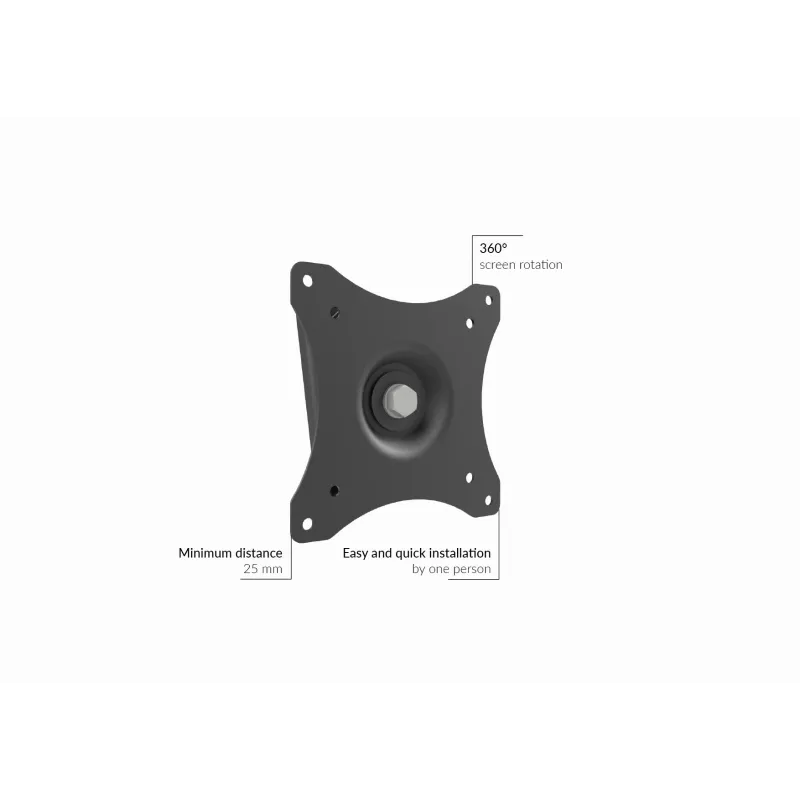 TV kronšteins Edbak GD03 73,7 cm 10 kg Melns