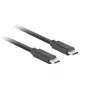 USB C–C kabelis LANBERG CA-CMCM-32CU-0018-BK USB 3.2 Gen 2, 1,8 m, melns, 100 W PD, 4K video