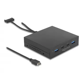 DeLOCK 3,5 collu USB 3.2 Gen 2 priekšējais panelis 2 x USB Type-C 2 x USB Type-A