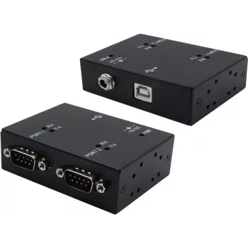 Sērijas adaptera kabelis Exsys USB 2.0 uz 2 portu RS-232 EX-13072HM metāla korpusā
