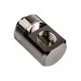EK Water Blocks EK-Torque adapteris 90 grādi G1/4 collas AG uz G1/4 collas IG - grozāms, niķeļa sudraba