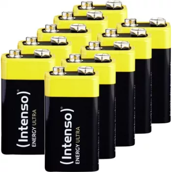 Intenso Energy Ultra 9V 6LR61 E-Bloks blistera iepakojumā, 10 gab. - 9V bloks - 9 V - blistera iepakojums (7501451MP)