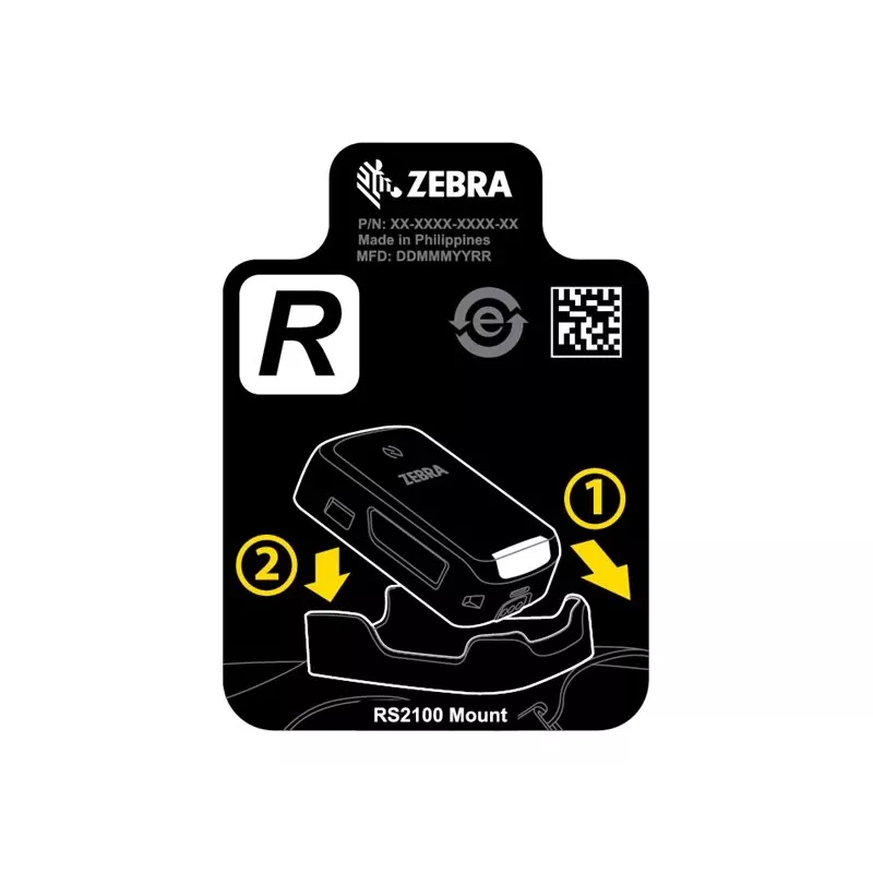 Zebra SG-RS2X-HMTRA-01 turētājs Pasīvais turētājs Svītrkoda skeneris Melns