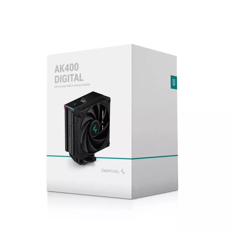 DeepCool AK400 DIGITAL procesora gaisa dzesētājs 12 cm Melns 1 gab.