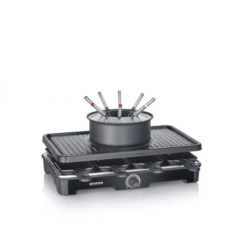 Raclette Grill Severin RG 2347 8 Persons 1400 W Melns