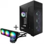 InWin Modfree Deluxe Big-Tower rūdītais stikls + InWin NR36 ARGB AiO šķidruma dzesēšana - 360mm