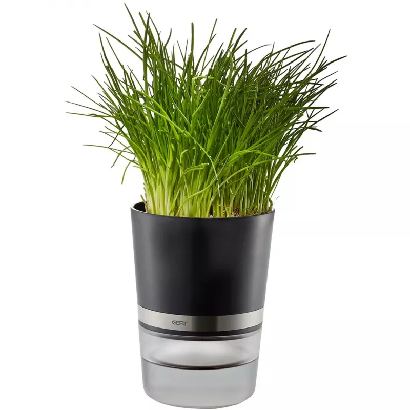 GEFU BOTANICO garšaugu pods, brīvi stāvošs, plastmasa, nerūsējošais tērauds, melns