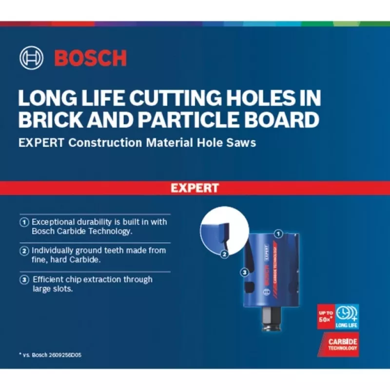 Bosch 2 608 900 490 Expert Construction Material caurumzāģu komplekts, 10 gab., 20–64 mm