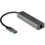 Klēpjdatoru doks ROLINE 12021112 vadu USB Type-A pelēks Ethernet 1000 Mbit/s