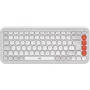 Logitech POP Icon Keys - tastatūra - bezvadu - Bluetooth LE - QWERTY - US International - Off White, oranža (920-013072)