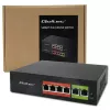 Ethernet PoE slēdzis QOLTEC 52289 — 4x RJ45 PoE porti, 2x RJ45 augšupsaites porti, 65W jaudas budžets