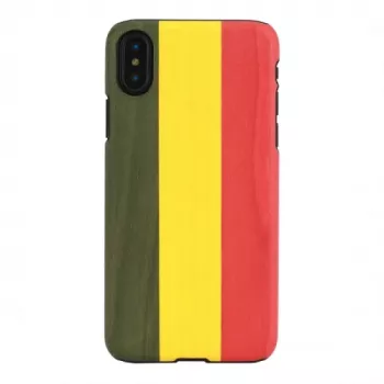 man and wood viedtālruņa maciņš iPhone X/XS — Reggae Melns, aizsargājošs ciets aizmugures vāciņš