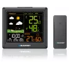 Laika stacija BLAUPUNKT WS25BK — iekštelpu/āra temperatūras un mitruma monitors, melna, 1 sensors, LCD displejs