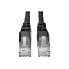 Eaton Tripp Lite Series Cat6 Gigabit Snagless Molded (UTP) Ethernet kabelis (RJ45 M/M), PoE, melns, 5 pēdas (1,52 m) - Savienojuma kabelis - RJ-45 (vīr.) uz RJ-45 (vīr.) - 1,52 m - UTP - CAT 6 - Mou