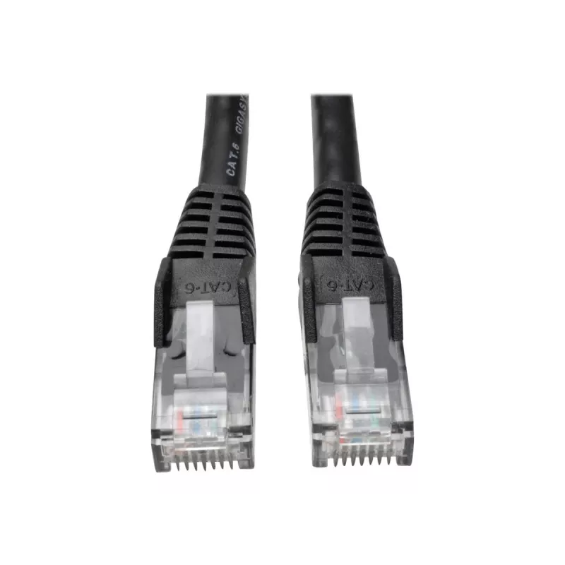 Eaton Tripp Lite Series Cat6 Gigabit Snagless Molded (UTP) Ethernet kabelis (RJ45 M/M), PoE, melns, 5 pēdas (1,52 m) - Savienojuma kabelis - RJ-45 (vīr.) uz RJ-45 (vīr.) - 1,52 m - UTP - CAT 6 - Mou