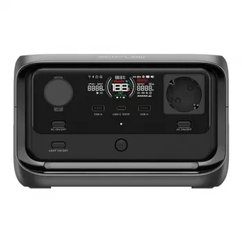 Pārnēsājama elektrostacija EcoFlow River 3 Plus — LiFePO4 286Wh, AC un USB izejas, saules/auto lādēšana