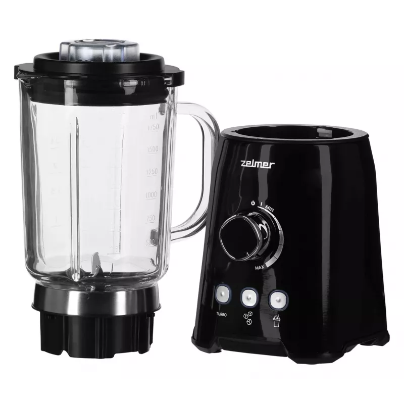 Zelmer stikla blenderis ZSB4799B 1,75 l 1200 W Melns ir Zelmer produkts no mūsu blenderu klāsta. Izceļas ar melnu krāsu, 1,75 L tilpumu un 1200 W jaudu.