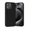 Aizsargājošs silikona maciņš Vention KUFB0-40 iPhone 15 Pro Max — melns, ar mīkstu pieskārienu pārklājumu