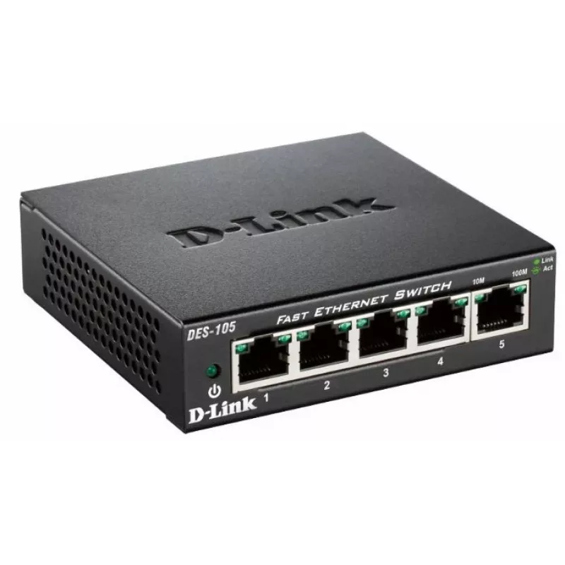 D-Link DES-105 Nepārvaldāms L2 Melns