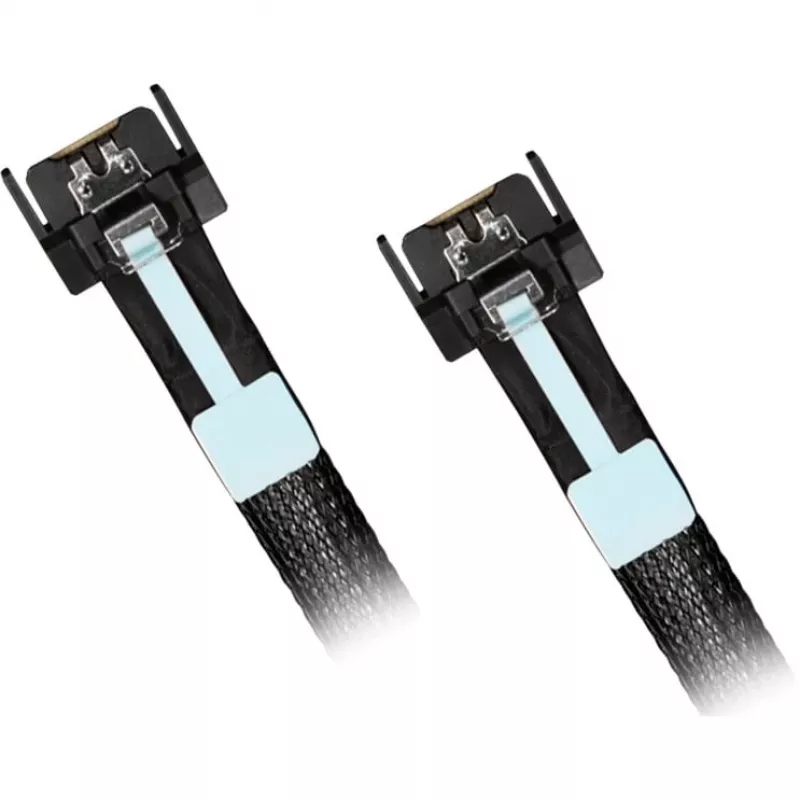 Diskdziņa adapteris ICY BOX MB413L-B — MCIO 8i SFF-TA-1016 uz 2× MCIO 4i SFF-TA-1016