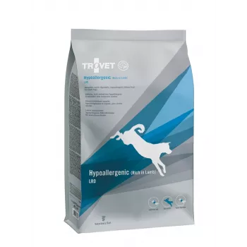 Sausā suņu barība TROVET Hypoallergenic LRD Lamb 3 kg — pieauguši suņi, 20% olbaltumvielu, 16% tauku, bez lipekļa un sojas