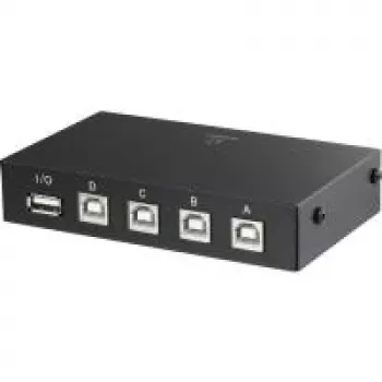 USB komutators Renkforce RF-4106952 — 4-portu USB 2.0, melns