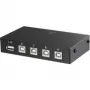 USB komutators Renkforce RF-4106952 — 4-portu USB 2.0, melns