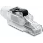 DELOCK RJ45 spraudnis, montējams uz lauka, Cat.6A neekranēts, caurspīdīgs/melns (91127)