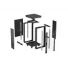Brīvi stāvošs statīvu skapis LANBERG FF01-6624-12BL 24U 19 collu 600×600 mm, IP20, 1200 kg, melns