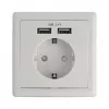 Kontaktligzda CEE 7/3 + USB DeLOCK 11471