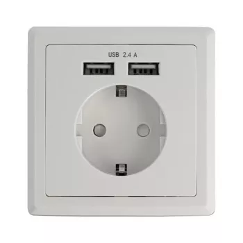 Kontaktligzda CEE 7/3 + USB DeLOCK 11471