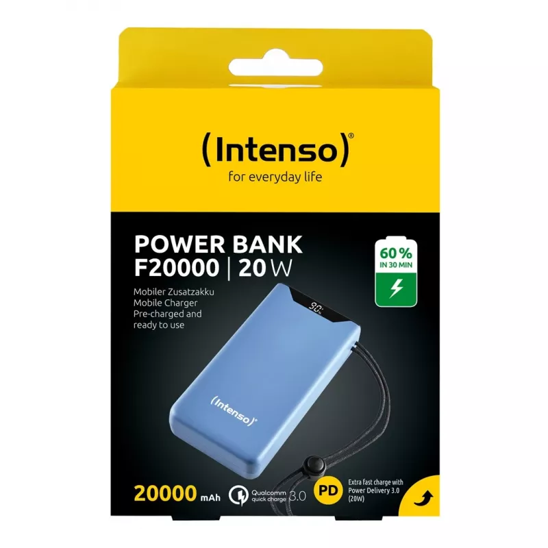 Intenso 7332055 ārējais akumulators litija polimēru (LiPo) 20000 mAh zils