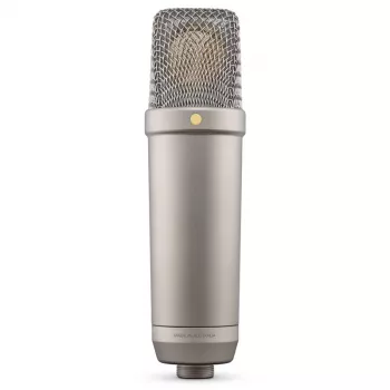 Studijas kondensatora mikrofons RØDE NT1‑A 5th Gen — kardioīds, XLR/USB, 24/32‑bitu, līdz 192 kHz, maks. SPL 142 dB, sudraba krāsā
