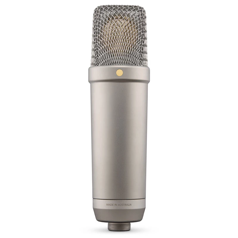 Studijas kondensatora mikrofons RØDE NT1‑A 5th Gen — kardioīds, XLR/USB, 24/32‑bitu, līdz 192 kHz, maks. SPL 142 dB, sudraba krāsā