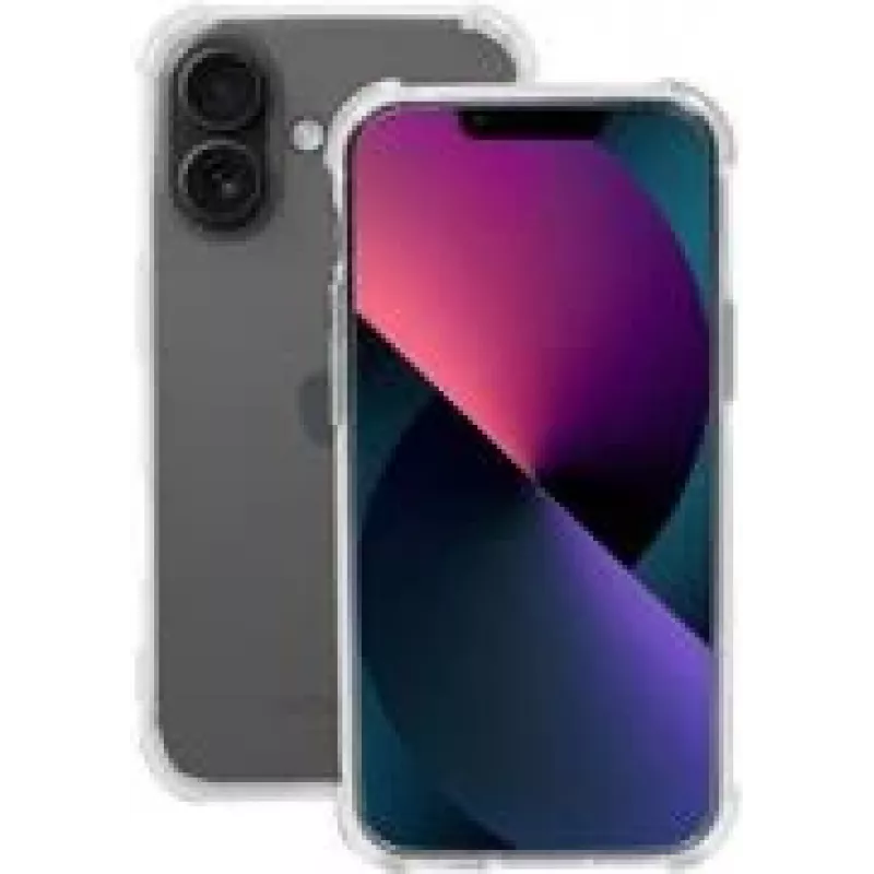 Mobilis R sērija iPhone 16 - Caurspīdīgs - Mīkstais maisiņš (057033) Rūdīta stikla ekrāna aizsargs