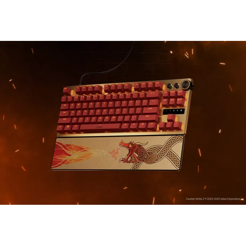 Razer Huntsman V3 Pro Tenkeyless | Spēļu tastatūra | Vadu | US | Counter-Strike 2 izdevums | USB Type-C | Razer Analog Optical Switch Gen-2