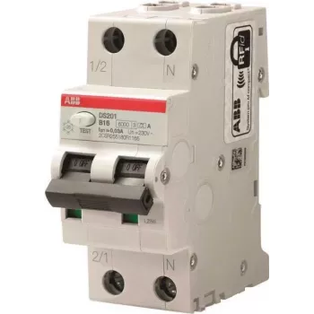 ABB DS201 B10 A30 RCBO slēdzis 6kA 1P+N TypA B10 30mA (2CSR255180R1105)