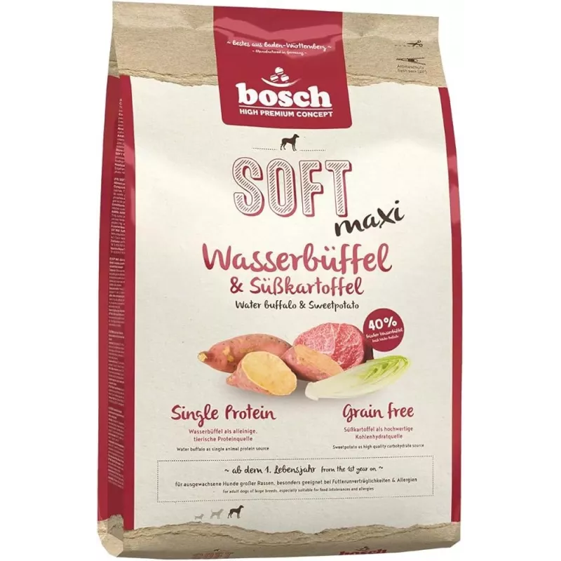 BOSCH Soft Maxi ūdensbizons un saldie kartupeļi – sausā suņu barība – 2,5 kg